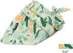 ARING PET Summer Dog Bandanas, Autumn Leaf Floral Kerchief Triangle Bibs Scarf for Puppy Small Medium Large Boy Girl Dogs Cats-L