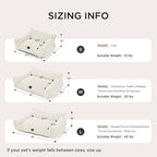 Bedsure ComfyFleece™ Cute Cat Couch for Pets - As Seen on TV on Good Day New York, Fuzzy Cats beds for Indoor Cats with Removable Washable Cover, Supportive Pet Sofa, 24inch, Cream
