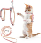TIESOME Cat Harness and Leash Set, Adjustable Gradient Kitten Harness Escape Proof Harness with Leash for Kitty Outdoor Walking (Rabbit)