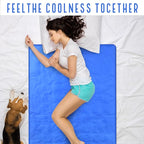 Cooling Pad Mat for Sleep Cooling Mattress Pad Gel for Bed, Relieve Pain, Summer Hot Flashes, Adult, Pets, No Water or Electricity Required(Blue,48 x 28 Inch)