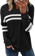 Akihoo Womens Casual Long Sleeve Tunic Tops Crew Neck Shirt Blouses