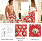 Custom Couple Pajama Pants Sock with Funny Face, Personalized PJ Anniversary Birthday Women Men Pants