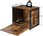 Dwanton Cat Litter Box Furniture Hidden, Cat Litter Box Enclosure, Reversible Entrance Can Be on Left or Right Side, Indoor Cabinet, Wooden Washroom, End Table, Nightstand, Rustic Brown, 23.6" L