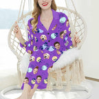 Artsadd Custom Pajamas for Women Men Family, Personalized Face Pjs Pajama Pants, Funny Pet Photo Loungewear Sleepwear Jammies