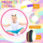 Sratte 8 Pcs Color Hoop Detachable Adjustable Exercise Ring Plastic Hoop for Gymnastics Dog Agility Equipment Party Decor, 4 Colors