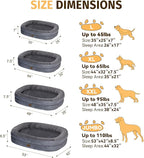Orthopedic Waterproof Large Dog Bed: Memory Foam Washable Dog Bed with Bolsters - XXL Orthopedic Removable Cover for Medium Large Sized Pet - Non-Slip Bottom