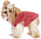 Stretchy Cat Sweater - 17 Colors & 6 Sizes | Snug Winter-Ready Knit for Boy/Girl Cats & Kittens (Maple Leaf Red, X-Small)