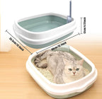 Kitten Starter Kit - 15 Piece Cat Essentials Set Includes Litter Box, Toys, Collars, Scratch Pad, Nail File, Automatic Feed Bowls, Grooming Gloves