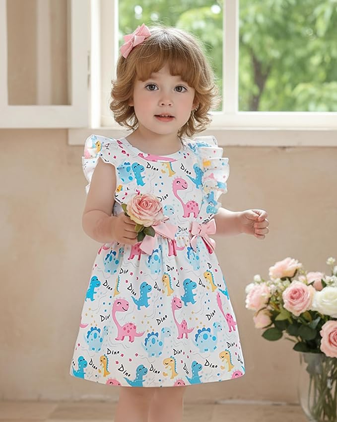 Mioglrie Baby Girl Dress Summer Girl Clothes Infant Outfits Newborn Ruffle Sleeveless Sundress Cute Dresses for Girls