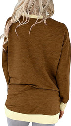 Akihoo Womens Casual Long Sleeve Tunic Tops Crew Neck Shirt Blouses