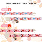 Unique Style Paws Halloween Cat Collar,Cute Cat Collars with Pumpkin Pattern,Pumpkin Kitten Collar with Breakaway Buckle,Ideal Gift for Boy Girl Cats
