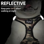 PUPTECK Dog Harness and Leash Set for Small Medium Dogs No Pull Step-in Soft Mesh Puppy Cat Vest Harnesses Reflective at Night, Camouflage, S