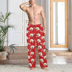 Custom Couple Pajama Pants Sock with Funny Face, Personalized PJ Anniversary Birthday Women Men Pants