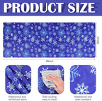 Cooling Pad Mat for Sleep Cooling Mattress Pad Gel for Bed, Relieve Pain, Summer Hot Flashes, Adult, Pets, No Water or Electricity Required (Blue,White,60 x 20 Inch)