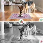 famibay Dog Food Mat, Absorbent Cat Dog Mats for Food and Water, No Stains Quick Dry Pet Cat Bowl Mats with Non Slip Backing, Boho Pet Feeding Mat for Floor Waterproof 16"x24"