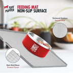 Tuff Pupper XXL Dog Feeding Mat 36x24 for Food and Water | Waterproof Silicone Placemat for Floors | Pet Food Mat for Cats and Bowls