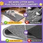 Wall Corner Cat Scratcher | Cat Scratcher Wall Mounted with Faux Sisal & Carpet Pad, 23.6x11.8 Inch Furniture Protector for Indoor Cats to Protect Couches & Walls