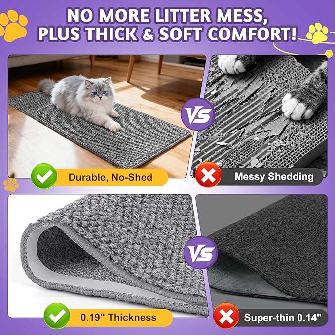 ENONCI Corner Cat Scratcher Wall Mounted for Indoor Cats, Cat Scratcher Pad for Door Frame, 19.6X9.8 Inch Anti Cat Scratch Door Furniture Protector for Couches and Walls