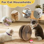 Cardboard Cat Toy, Flexible Magic Organ Cat Scratcher, Foldable & Reversible Cat Scratching Board Scratcher Pad, Interactive Cardboard Accordion Kitty Toy for Indoor Cats 2-Pack