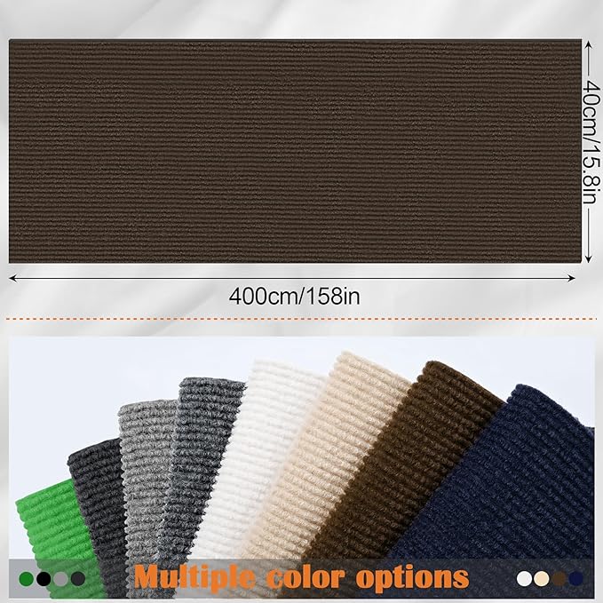 Cat Scratch Furniture Protector - 158" x 15.8" Trimmable Self-Adhesive Cats Claws Scratch Pads, DIY Cat Climbing Couch Protector for Scratch Post Cat Tree Replacement Indoor (Brown)