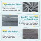 Waterproof Memory Foam Dog Beds for Extra Large Dogs Non-Slip Orthopedic Dog Beds Washable Couch Pet Bed with Removable Cover (Grey, Large)