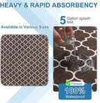OUTCREATOR® Washable Bed Pads 34" x 36" (Pack of 4), Incontinence Mattress Protector, Anti-Slip Waterproof Underpads for Adults Kids Elderly Pets, Absorbency & Reusable Bedwetting Pads (Dark Brown)