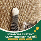Corner Cat Scratcher | Cat Scratchers Wall Mounted with Faux Sisal & Carpet Pad, 23.6x11.8 Inch Furniture Protector for Indoor Cats to Protect Couches & Walls