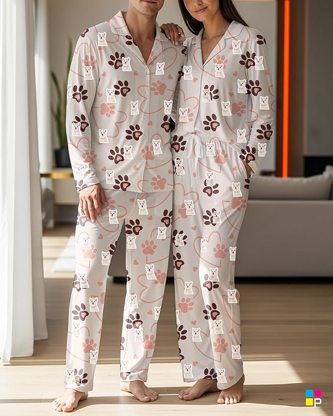 Printualist Personalized Pajamas with Faces – Custom Photo Pajama Sets for Men Women Family Pet Matching Couple Pjs Xmas Gift