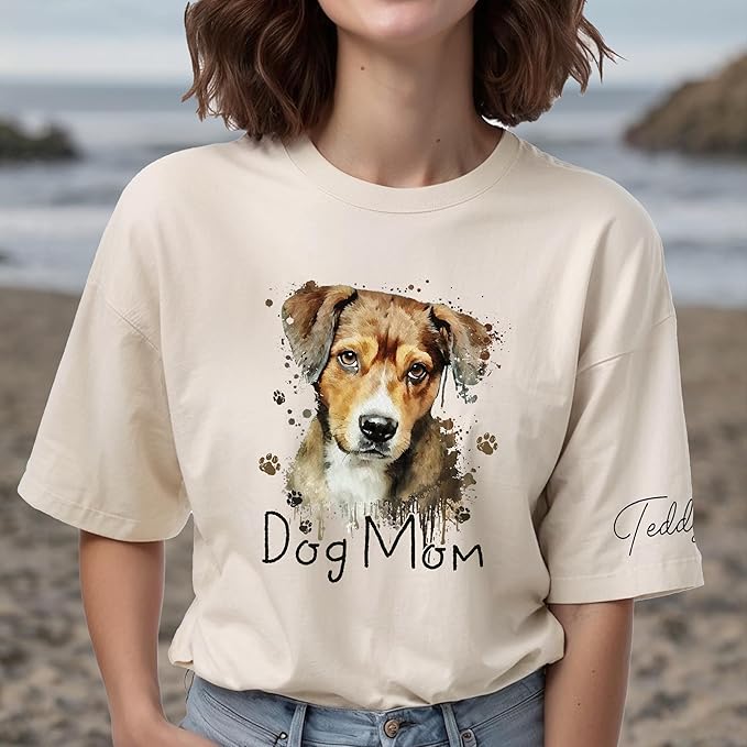 Custom Dog Mom Shirt Gifts for Women, Mother's Day Hoodie, Custom Shirt with Dog Picture for Women