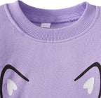 Little Girls Unicorn Outfits 2 Piece Kids Ruffle Sleeve Sweatshirt + Leggings Fall Leopard Clothing Sets 2-10 Years Old