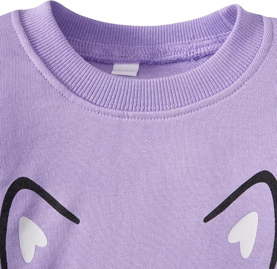 Little Girls Unicorn Outfits 2 Piece Kids Ruffle Sleeve Sweatshirt + Leggings Fall Leopard Clothing Sets 2-10 Years Old