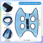 PatiencET Cat Grooming Hammock for Nail Trimming Pet Hammock for Small Dogs with Security Strap Dog Sling for Nail Clipping with Clippers Nail File and Pet Comb (Cerulean XS)