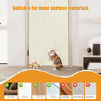 Cat Scratching mat Self-Adhesive, Trimmable Furniture Protector for Couch, Sofa, Wall & Cat Trees - Durable Scratch Pad with Nano Tape, DIY Climbing Carpet for Indoor Cats (White, 23.6"x15.8")