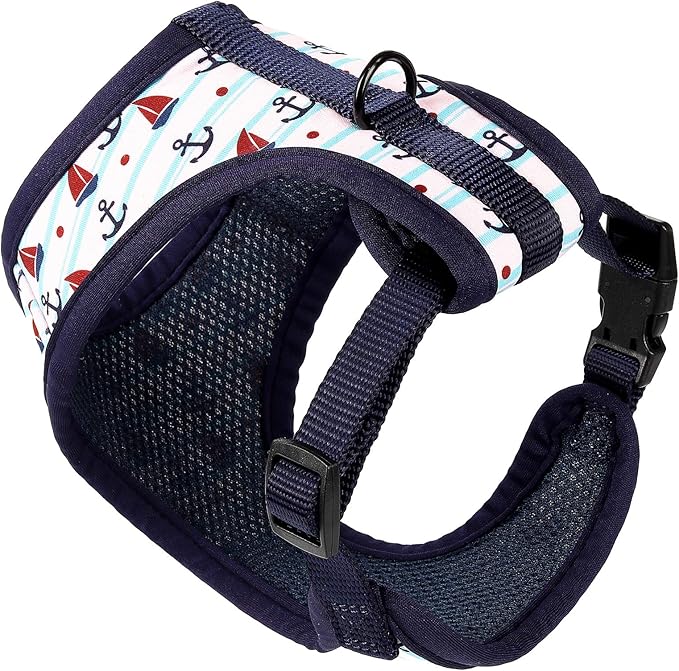 Mile High Life Step in Dog Harness for Small Dogs No Pull, Easy Get on Air Mesh Vest Harness, Adjustable Easy Closures Both Neck and Chest (White, XS Chest 11.4"-16.1")
