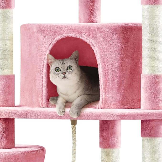 Yaheetech 79in Cat Tree Multi-Level Cat Tower with Scratching Posts for Indoor Cats, Cat Furniture Play Center for Cats and Kitten