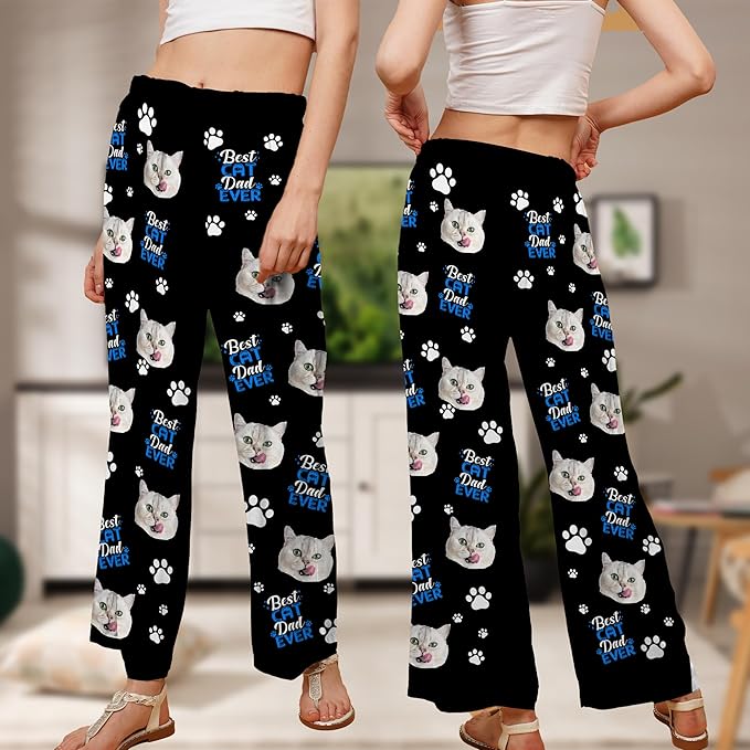 Personalized Pajamas with Faces for Men Women Custom Gifts For Pet Lover Family Cat Dog