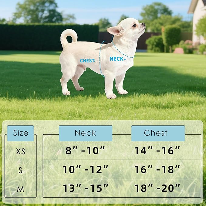 Mile High Life Dog Harness, Air Mesh Floral Vest Harness for 20 lbs Small Dogs & Cats, Easy Get on Adjustable Easy Closures Both Neck and Chest(Gray Tree, S Chest 16"-18")