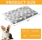 Dog Bed Mat, Reversible Crate Pads for Small/Medium/Large Dogs & Cats Sleeping, Portable & Soft, Dog Beds Crate Pad (Grey, S(24"*18"*1.5"))