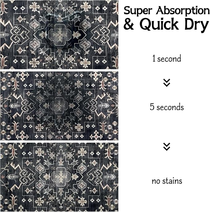 Pet Food Mats for Floor, Absorbent Dog Mat for Food and Water Dispenser Mat, Dog Food Mat Quick Dry Cat Food Mat Pet Supplies
