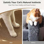 FUKUMARU Cat Scratcher Cardboard Lounge Bed, 2-in-1 Cat Scratch Pad, Oval Cats Scratching Board Indoor, Durable Modern Kitty Scratcher Bowl, Cats Scratch Furniture Protector, Polka Dot