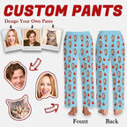Personalized Face Pajama Pants for Men Women Custom Photo Printed Pajamas Bottoms Trousers Gift for Christmas Birthday