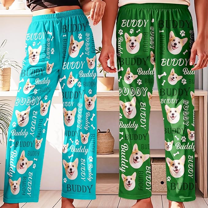 Personalized Face Pajama Pants for Men Women Custom Photo Printed Pajamas Bottoms Trousers Gift for Christmas Birthday