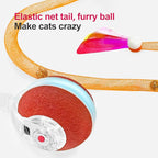 Interactive Cat Toys for Indoor Cats,The 3rd Generation Agile Moving Cat Ball with Elastic Mesh Tail,Automatic Kitten Toys for Bored Indoor Cats,Motion Activated (Orange)