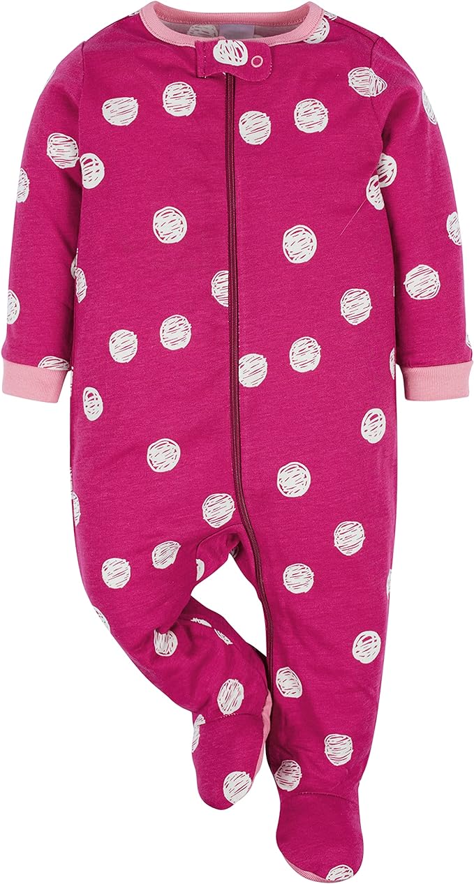 Onesies Brand Baby Girls' 4-pack Sleep 'N Play Footies Multi Pack