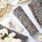Tuanse 4 Pack Ultra Soft Dog Cat Bed Mat Small Animal Guinea Pig Bed with Cute Print Reversible Fleece Dog Crate Kennel Pad Cozy Washable Thickened Hamster Pet Beds Mat(21 x 14 Inches,Gray)