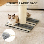 Joydeco Cat Scratching Post 34 Inches Heavy Duty and Thick Scratching Post Sisal Rope with Hanging Ball and Mice for Indoor Cats(Grey)