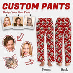 Personalized Face Pajama Pants for Men Women Custom Photo Printed Pajamas Bottoms Trousers Gift for Christmas Birthday