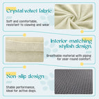 Waterproof Memory Foam Dog Beds for Extra Large Dogs Non-Slip Orthopedic Dog Beds Washable Couch Pet Bed with Removable Cover (Beige, Large)
