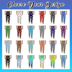 Artsadd Personalized Christmas Pajama Pants Socks for Men Custom Photo Pajama Bottoms for Men S-XXL