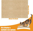 Cat Scratching mat Self-Adhesive, Trimmable Furniture Protector for Couch, Sofa, Wall & Cat Trees - Durable Scratch Pad with Nano Tape, DIY Climbing Carpet for Indoor Cats (Khaki, 23.6"x15.8")